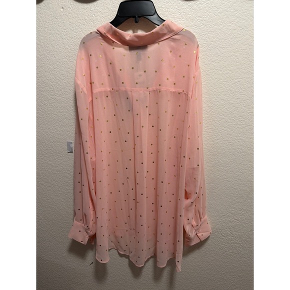 Lane Bryant Pink Blouse button up. - Picture 3 of 3